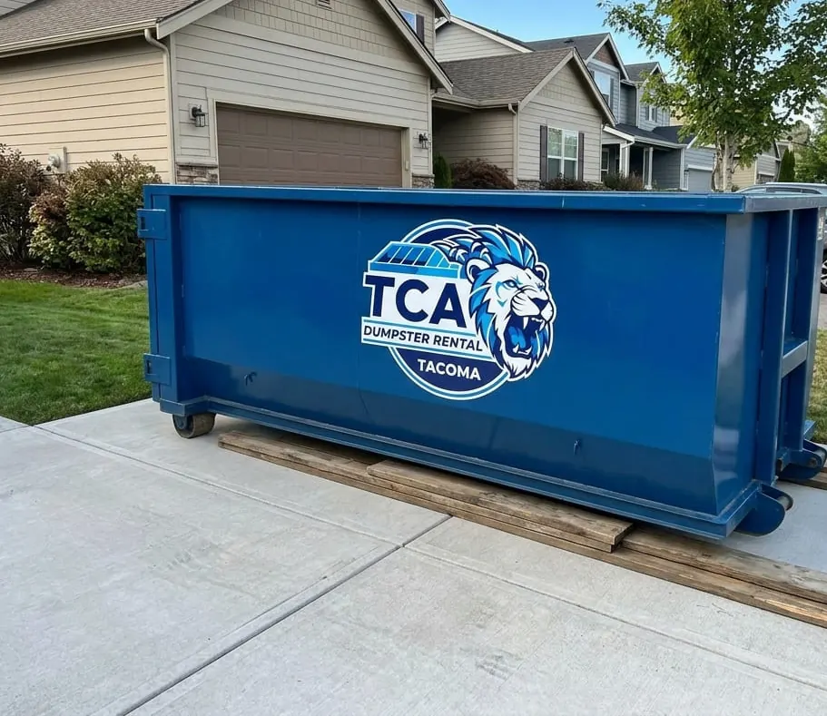 Heavy debris container loaded with concrete and masonry in Tacoma, Washington Heavy debris container loaded with concrete and masonry in Tacoma, Washington