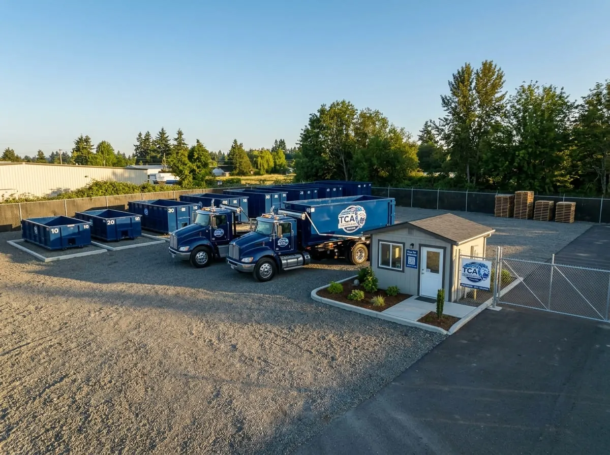 Roll-off dumpster sizes available from TCA Dumpster Rental in Tacoma, Washington Roll-off dumpster sizes available from TCA Dumpster Rental in Tacoma, Washington